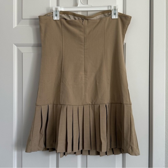 Anthropologie Flat White Strapless Pleated Mini Dress - Size M -‎ Beige - NWT - Picture 6 of 11